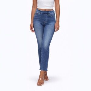 GA 2 (medium) power stretch pull on straight 0108 jeans GLS478T Good American